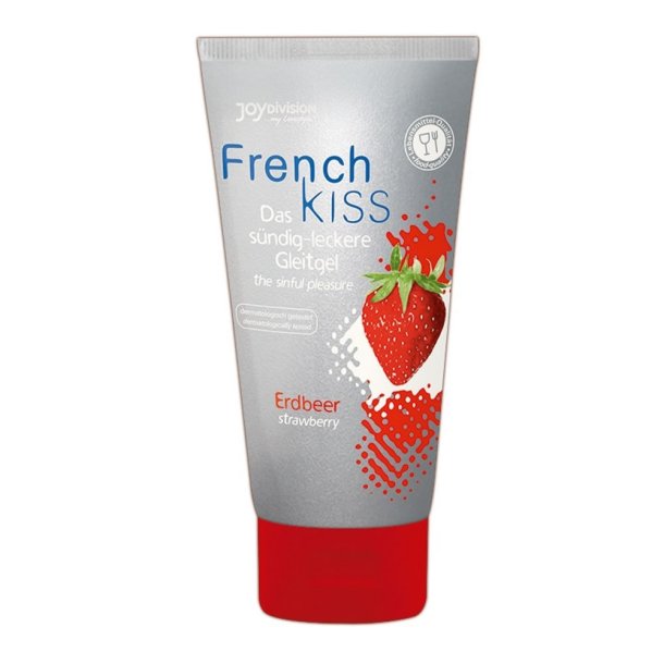 French Kiss Vandbaseret glidecreme med Jordbr Aroma 75ml