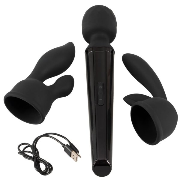 Wand Vibrator og Massagestav med 2 Ekstra Hoveder