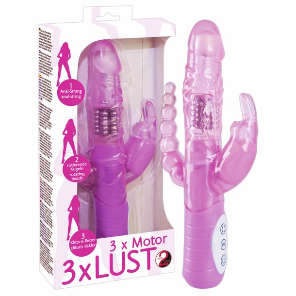 Rabbit Dual Pleasure Perlevibrator Dildo